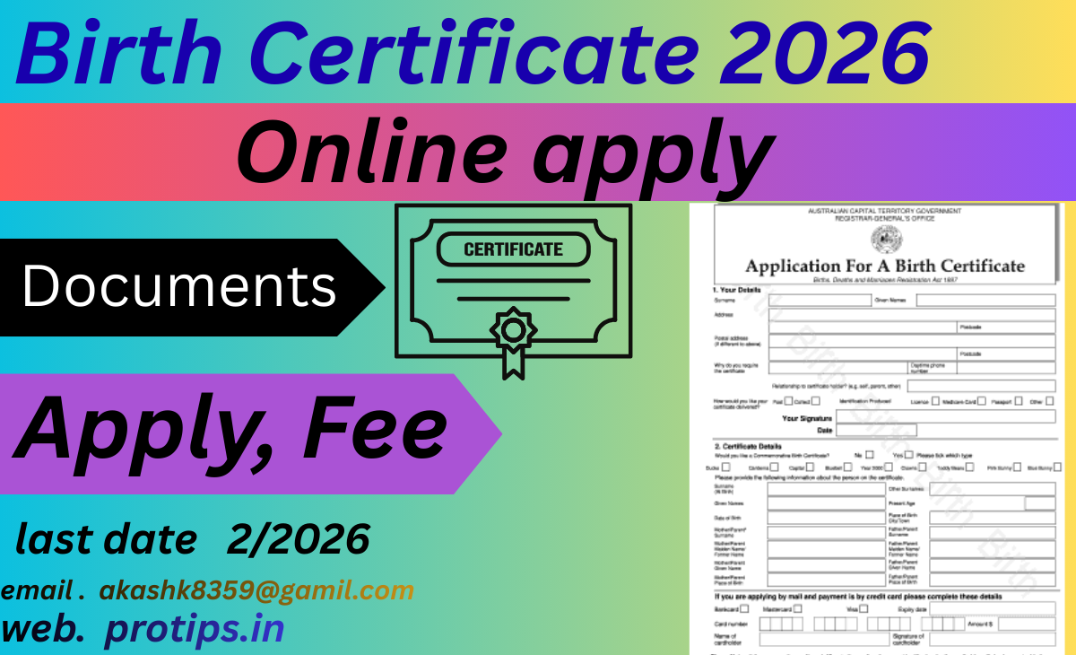 Birth certificate online Apply 2026: